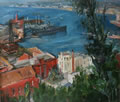 Paesaggio (studio), anni ’30, olio su tavola cm 50,5x55,5, esposta ad un Premio Castellammare